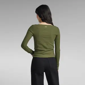 Camiseta slim fit de manga larga para mujer G-Star Boat image-2