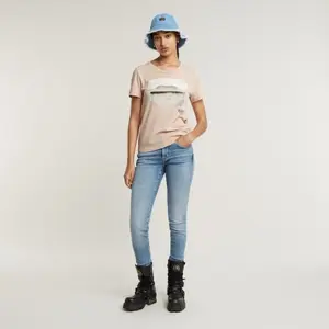 T-shirt de mulher G-Star Abstract Water image-1