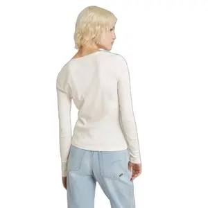 T-shirt slim de manga comprida para mulher G-Star Deep V Henley image-2