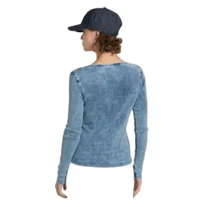T-shirt slim de manga comprida para mulher G-Star Deep V Henley image-1