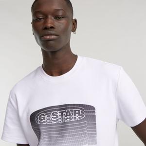 T-shirt G-Star Stacked old skool logo image-2
