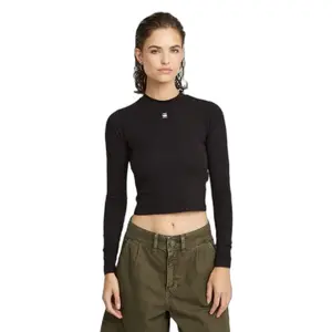 T-shirt cropped de mangas longas para mulher G-Star Mock Slim image-0