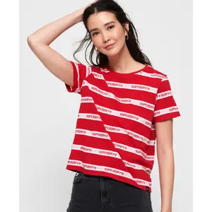 Frauen-T-Shirt Superdry Stripe Text image-1