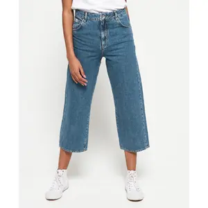 Women's wide-leg denim trousers Superdry Phoebe image-1