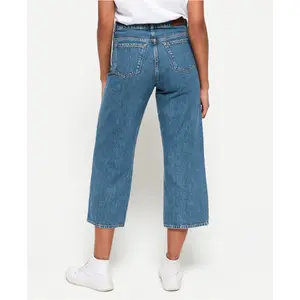 Women's wide-leg denim trousers Superdry Phoebe image-2