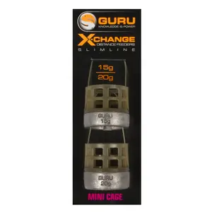 Mangeoires à cages Guru Slimline X-Change Distance Feeder (15g|20g) (x2) image-0