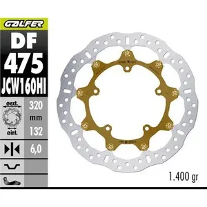 Disco freno per moto Galfer YAM R6-R1 2017-