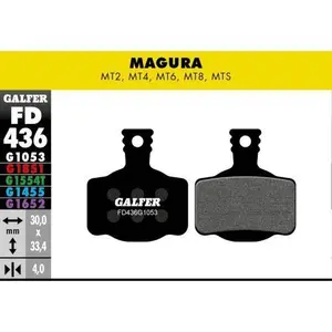 Pastilla de freno Galfer Magura MT2, MT4, MT6, MT8, MTS