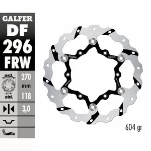 Disque de frein flottant avant Galfer Wave Tsunami YZ/YZF 250 21- image-0