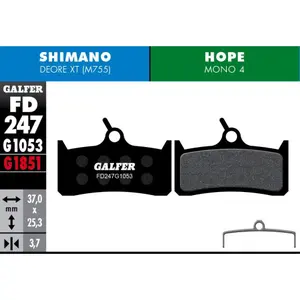 Pastiglie freni Galfer Bike Shimano XT 755, Grimeca image-0