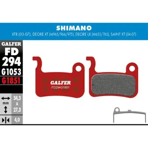 Τακάκια φρένου Galfer Shimano Xt, Lx, Saint, Xtr, Giant image-0