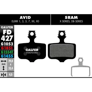 Bremseklodser til motorcykler Galfer AVID ELIXIR 1 2 3 5 7 SRAM XX, X0, X7, X9, DB
