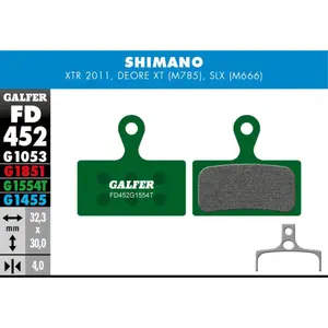 Τακάκια φρένου Galfer Shimano Xtr 985, Xt 785, Slx 666 image-0