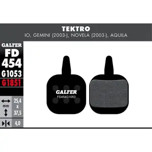 Τακάκια φρένου Galfer Tektro Io, Gemini, Novela, Aquila image-0