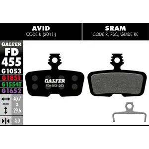 Τυπικό δισκάκι φρένου για μοτοσικλέτα Galfer G1053 Avid Code R 2011 - Guide Re image-0
