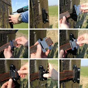 Insulators for electric fence corner turboline tape with butterfly nut Gallagher (x30) image-4