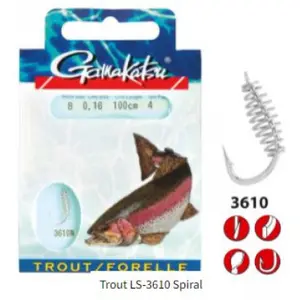 Set of 4 hooks Gamakatsu LS-3610 100 cm image-0