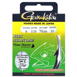 Háček Gamakatsu Trout Master Nylon LS-708 image-0