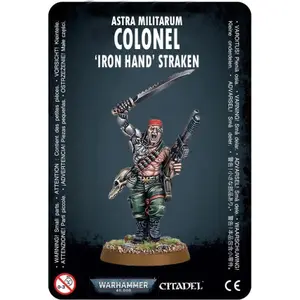 2-piece figurine Games Workshop Warhammer 40k - Astra Militarum Colonel 'Iron Hand' Straken image-0
