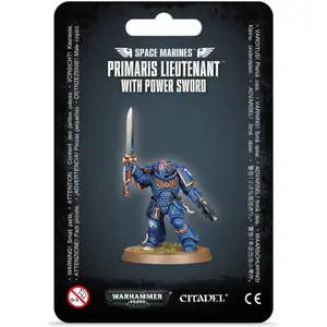 9-piece figurine Games Workshop Warhammer 40k - Space Marine Primaris Lieutenant With Power Sword image-0