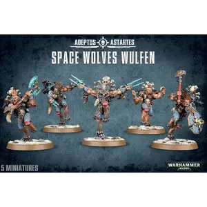 Figurines de 165 pièces Games Workshop Warhammer 40k - Space Wolves Wulfen (x5) image-0