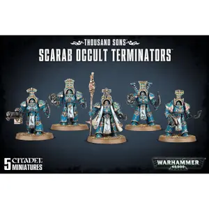 Figur Games Workshop Warhammer 40k - Thousand Sons Scarab Occult Terminators image-0