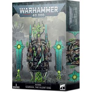 99120110047-figurine-games-workshop-warhammer-40k-necron-szarekh-le-roi-silencieux-blau-grun-grau-tu