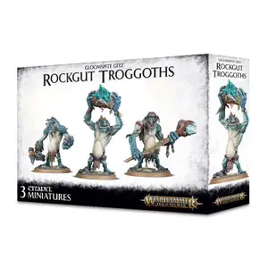 Set of 3 91-piece figurines Games Workshop Warhammer AoS - Gloomspite Gitz Rockgut Troggoths image-0