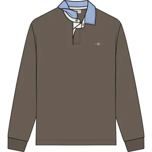 Langærmet poloshirt Gant Classic Heavy Rugger image-1