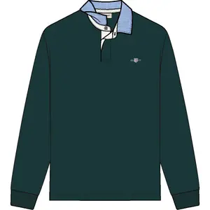 Langærmet poloshirt Gant Classic Heavy Rugger image-5