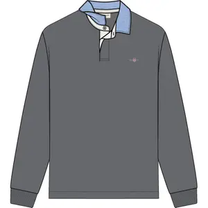 Langærmet poloshirt Gant Classic Heavy Rugger image-1