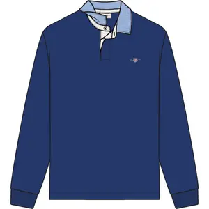 Langærmet poloshirt Gant Classic Heavy Rugger image-1