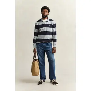 Langærmet poloshirt Gant Classic Heavy Rugger image-3