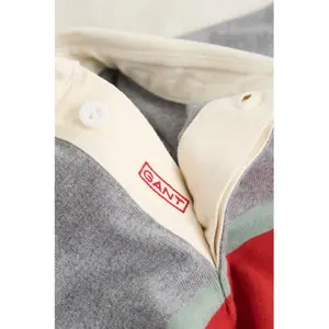 Thick Long Sleeve Polo Gant Rugger stripe image-3