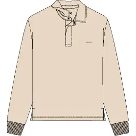 Thick Long Sleeve Knit Polo Gant Rugger image-2