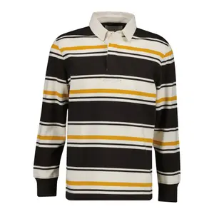 Striped long-sleeve polo Gant Rugger image-0