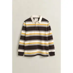Striped long-sleeve polo Gant Rugger image-1