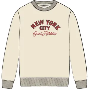 Round Neck Sweatshirt Gant Graphic image-6