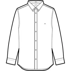 Slim fit long sleeve shirt Gant Classic Oxford image-3