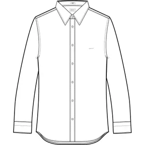 Long Sleeve Satin Shirt Gant Slim image-2