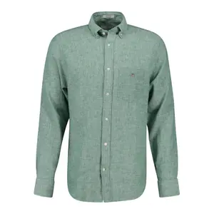 Long sleeve cotton and linen shirt Gant image-0
