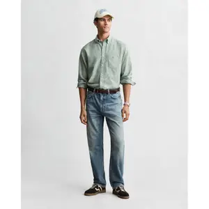 Long sleeve cotton and linen shirt Gant image-2