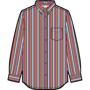 Long-sleeved poplin shirt Gant multistripe image-2
