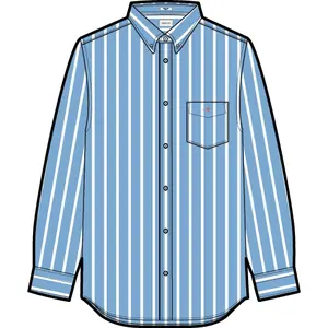 Wide Long Sleeve Shirt Gant Classic stripe image-1