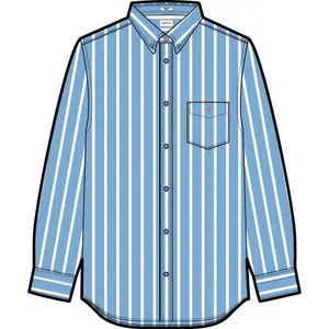 Wide Long Sleeve Shirt Gant Classic stripe image-2