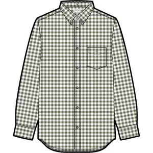 Long sleeve cotton and linen shirt Gant Gingham image-1