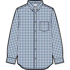 Long sleeve cotton and linen shirt Gant Gingham image-1