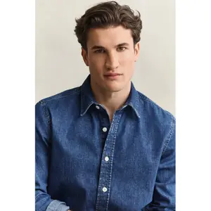 Regular Denim Shirt Gant image-2