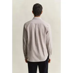 Langarmshirt mit Streifen Gant Reg Flannel Melange image-3
