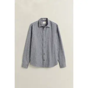 Langarmshirt mit Streifen Gant Reg Flannel Melange image-1